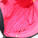 CHANEL Medium Pochette Shoulder Bag Cambon Line Leather Black Silver Auth fm4781-16