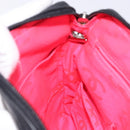 CHANEL Medium Pochette Shoulder Bag Cambon Line Leather Black Silver Auth fm4781-17