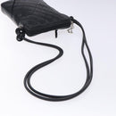 CHANEL Medium Pochette Shoulder Bag Cambon Line Leather Black Silver Auth fm4781-7