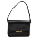 Christian Dior Shoulder Bag Leather Black Gold Auth fm4788-1