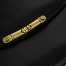 Christian Dior Shoulder Bag Leather Black Gold Auth fm4788-14