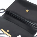 Christian Dior Shoulder Bag Leather Black Gold Auth fm4788-15