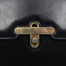 GUCCI Shoulder Bag Leather Navy Gold Auth fm4794-14