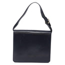 GUCCI Shoulder Bag Leather Navy Gold Auth fm4794-3