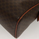 CELINE Macadam Canvas Hand Bag PVC Leather Brown Gold Auth fm4799-16