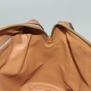 CELINE Macadam Canvas Hand Bag PVC Leather Brown Gold Auth fm4799-20