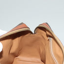 CELINE Macadam Canvas Hand Bag PVC Leather Brown Gold Auth fm4799-21