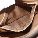 CELINE Macadam Canvas Hand Bag PVC Leather Brown Gold Auth fm4799-22