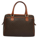CELINE Macadam Canvas Hand Bag PVC Leather Brown Gold Auth fm4799-2