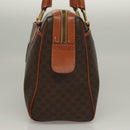 CELINE Macadam Canvas Hand Bag PVC Leather Brown Gold Auth fm4799-3