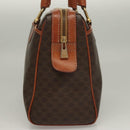 CELINE Macadam Canvas Hand Bag PVC Leather Brown Gold Auth fm4799-4