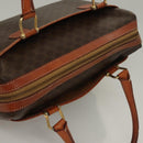 CELINE Macadam Canvas Hand Bag PVC Leather Brown Gold Auth fm4799-6
