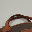 CELINE Macadam Canvas Hand Bag PVC Leather Brown Gold Auth fm4799-8