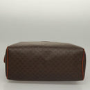 CELINE Macadam Canvas Hand Bag PVC Leather Brown Gold Auth fm4799-5
