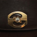 GUCCI Shoulder Bag Suede Brown Gold Auth fm4812-15
