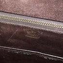 GUCCI Shoulder Bag Suede Brown Gold Auth fm4812-17