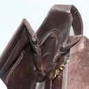 GUCCI Shoulder Bag Suede Brown Gold Auth fm4812-19