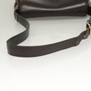 GUCCI Shoulder Bag Suede Brown Gold Auth fm4812-8