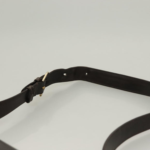 GUCCI Shoulder Bag Suede Brown Gold Auth fm4812