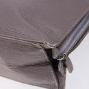 LOEWE Shoulder Bag Leather Gray Silver Auth fm4815-16