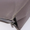 LOEWE Shoulder Bag Leather Gray Silver Auth fm4815-17