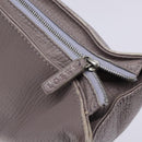 LOEWE Shoulder Bag Leather Gray Silver Auth fm4815-9