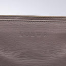 LOEWE Shoulder Bag Leather Gray Silver Auth fm4815-18