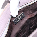 LOEWE Shoulder Bag Leather Gray Silver Auth fm4815-20
