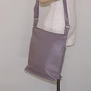 LOEWE Shoulder Bag Leather Gray Silver Auth fm4815-25