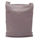 LOEWE Shoulder Bag Leather Gray Silver Auth fm4815-2