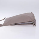 LOEWE Shoulder Bag Leather Gray Silver Auth fm4815-4