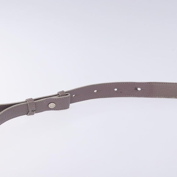 LOEWE Shoulder Bag Leather Gray Silver Auth fm4815