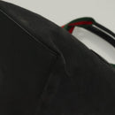 GUCCI GG Canvas Web Sherry Line Tote Bag Black Silver 131228 Auth fm4817-14