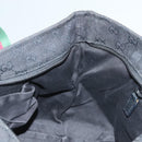 GUCCI GG Canvas Web Sherry Line Tote Bag Black Silver 131228 Auth fm4817-20