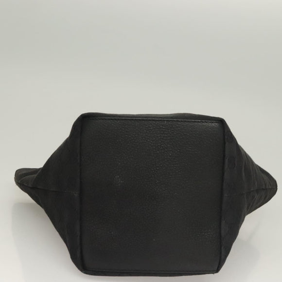 GUCCI GG Canvas Web Sherry Line Tote Bag Black Silver 131228 Auth fm4817