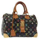 LOUIS VUITTON Monogram Multicolor Speedy 30 Hand Bag Black M92642 LV Auth fm4819-1