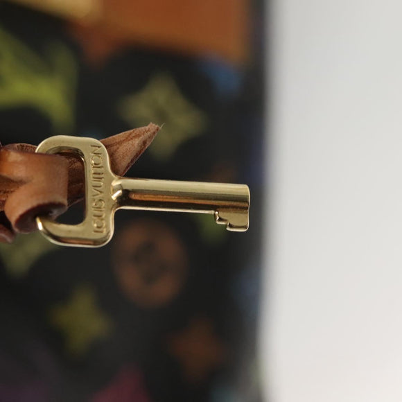 LOUIS VUITTON Monogram Multicolor Speedy 30 Hand Bag Black M92642 LV Auth fm4819