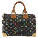 LOUIS VUITTON Monogram Multicolor Speedy 30 Hand Bag Black M92642 LV Auth fm4819-2