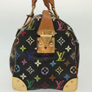 LOUIS VUITTON Monogram Multicolor Speedy 30 Hand Bag Black M92642 LV Auth fm4819-3
