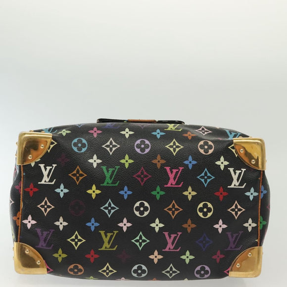 LOUIS VUITTON Monogram Multicolor Speedy 30 Hand Bag Black M92642 LV Auth fm4819