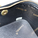 CHANEL Matelasse Vanity Hand Bag Patent leather Black Gold CC Auth fm4820V-12