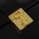 CELINE Shoulder Bag Leather Black Gold Auth fm4822-17