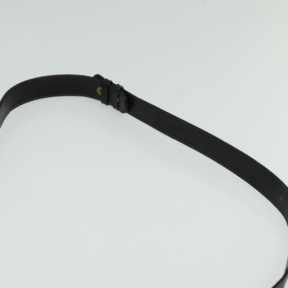 CELINE Shoulder Bag Leather Black Gold Auth fm4822