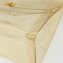 HERMES Vinyl Kelly Hand Bag Vinyl Clear Auth fm4824-11