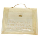 HERMES Vinyl Kelly Hand Bag Vinyl Clear Auth fm4824-3