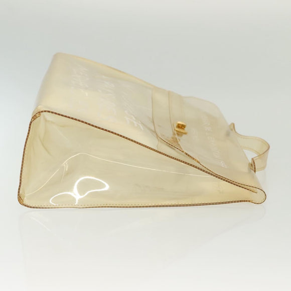 HERMES Vinyl Kelly Hand Bag Vinyl Clear Auth fm4824