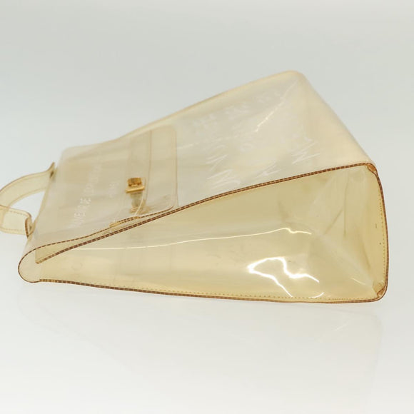 HERMES Vinyl Kelly Hand Bag Vinyl Clear Auth fm4824