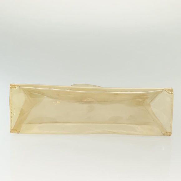 HERMES Vinyl Kelly Hand Bag Vinyl Clear Auth fm4824