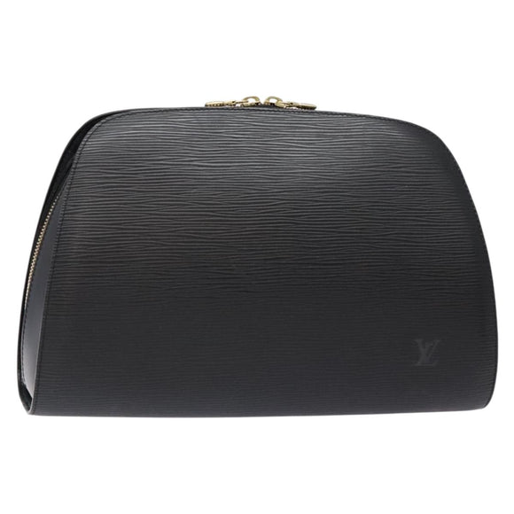 LOUIS VUITTON Epi Dauphine GM Cosmetic Pouch Black M48432 LV Auth fm4826