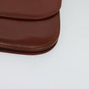 Christian Dior Shoulder Bag Leather Brown Gold Auth fm4829-14